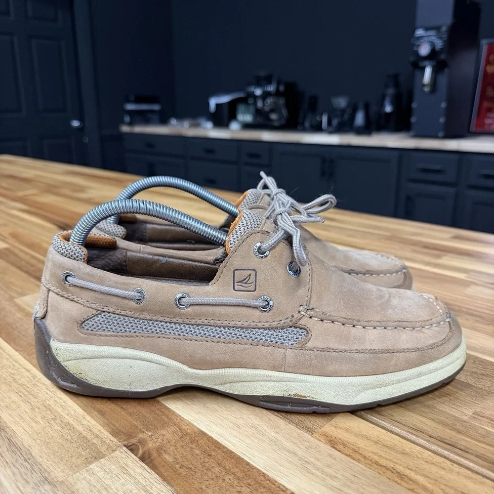 Sperry Top-Sider Men's Lanyard 2-Eye Boat Shoe size 8.5 Tan 0777924 Leather